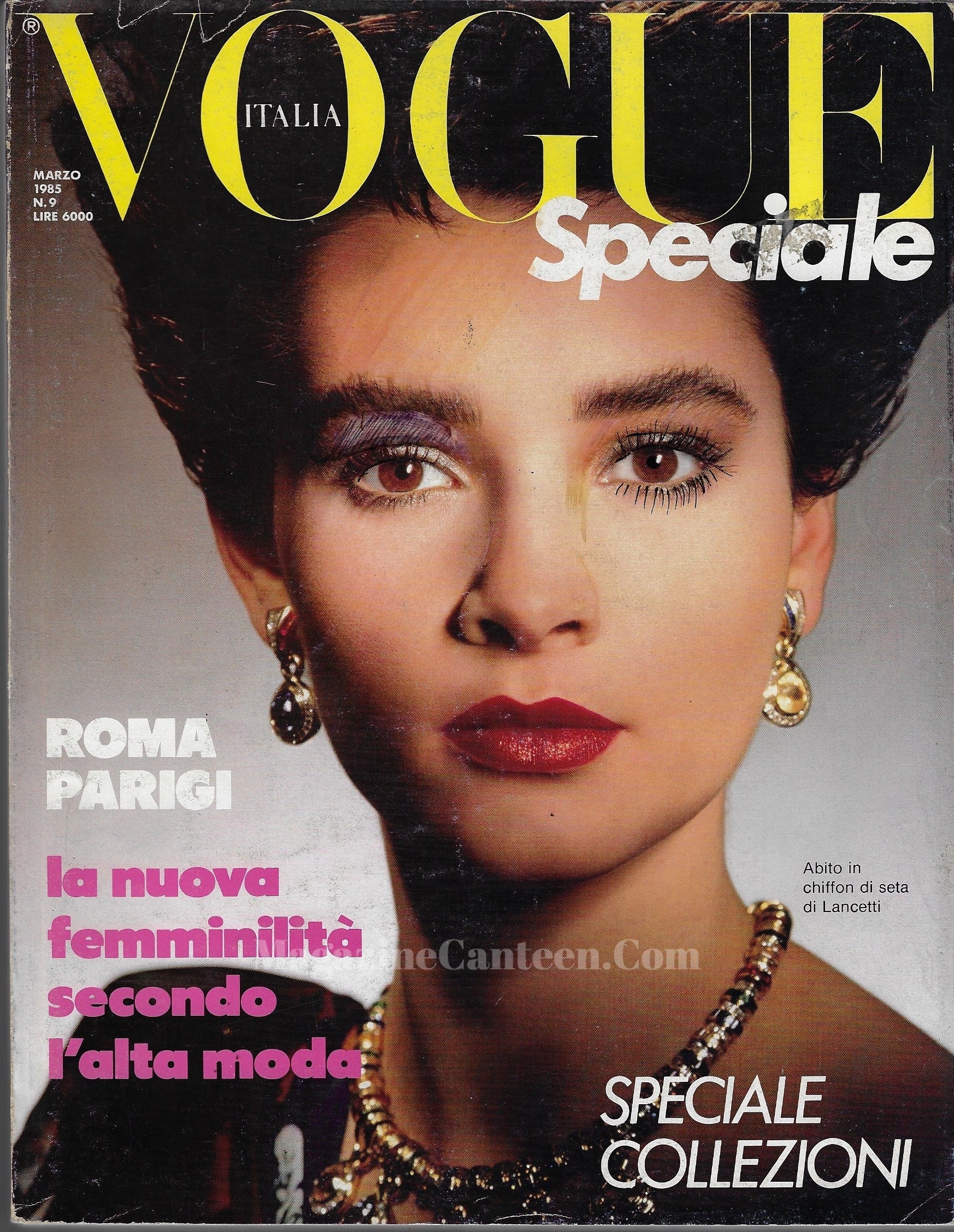 Vogue Italia Magazine 1985 Daniela Ghione magazine canteen