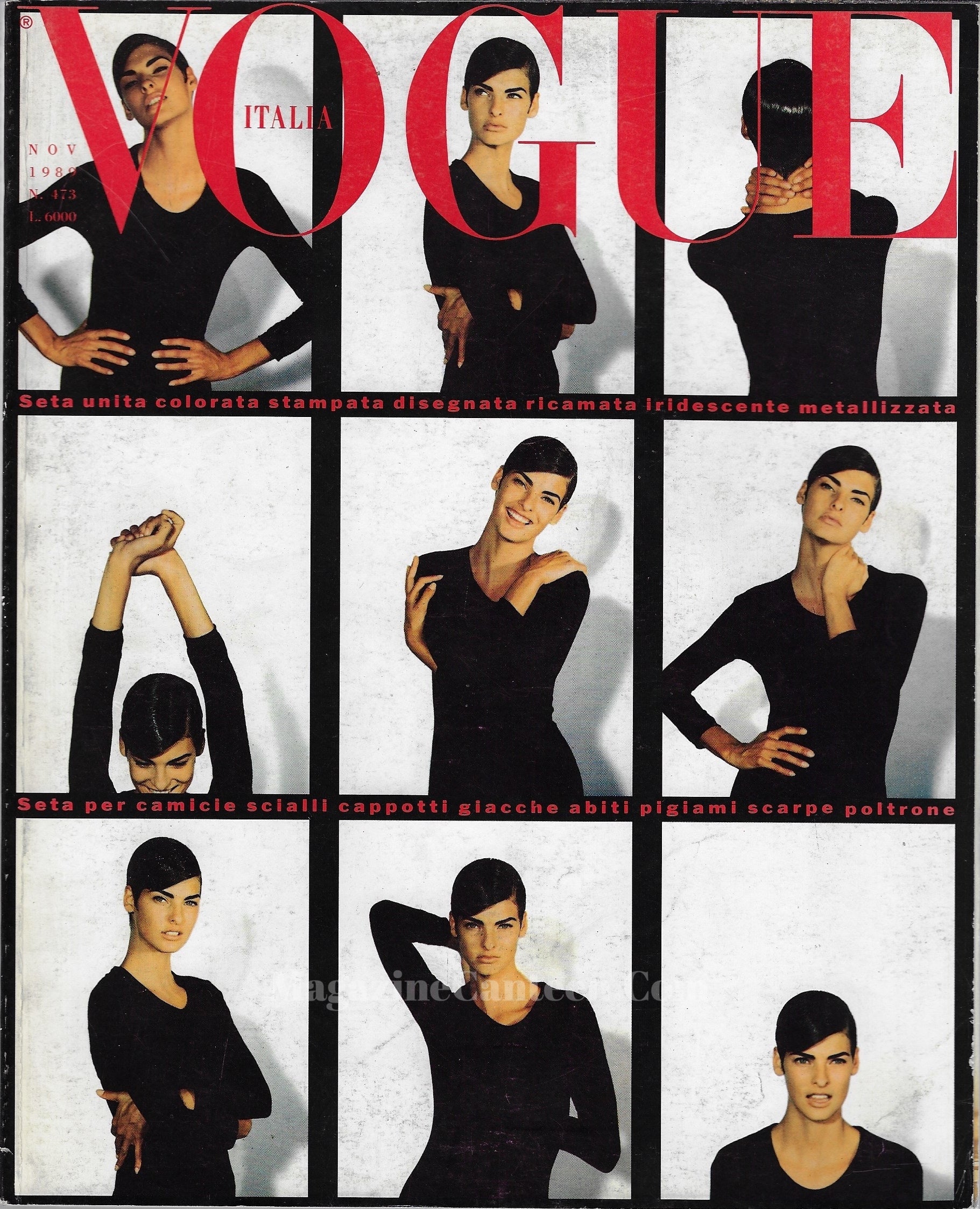 Vogue Italia Magazine 1989 - Linda Evangelista