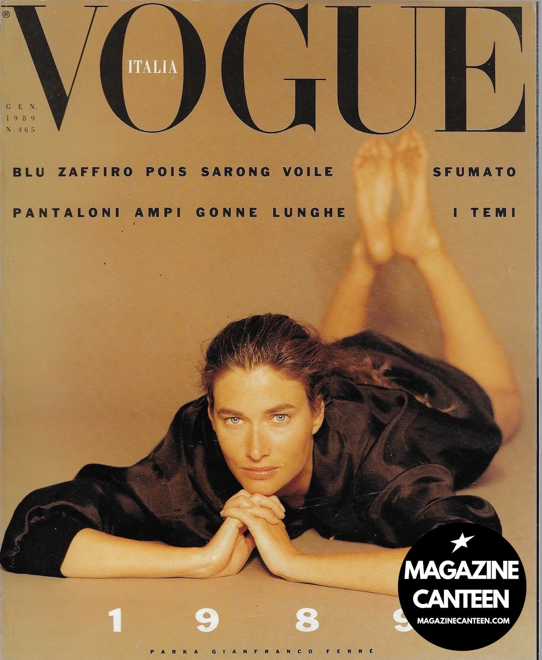 Vogue Italia Magazine 1989 - Rosemary McGrotha LINDA Bercu March