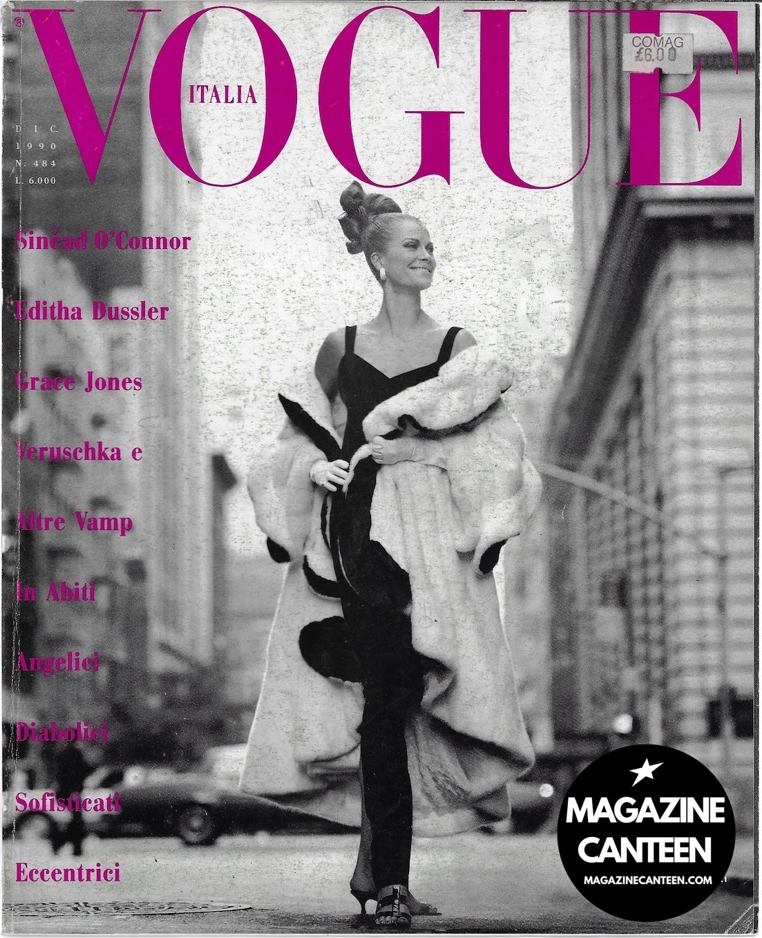 VOGUE Magazine Italia December 1990 EDITHA DUSSLER Schiffer SINEAD O'CONNOR