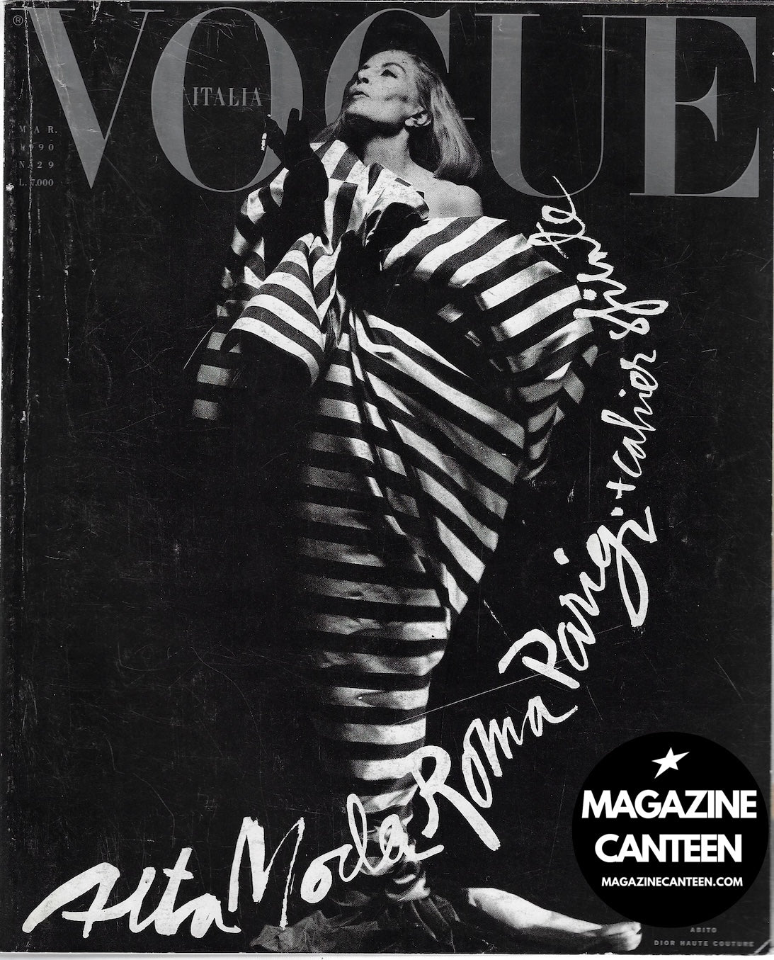 Vogue Italia Magazine 1990 - Capucine VERUSCHKA Linda Evangelista