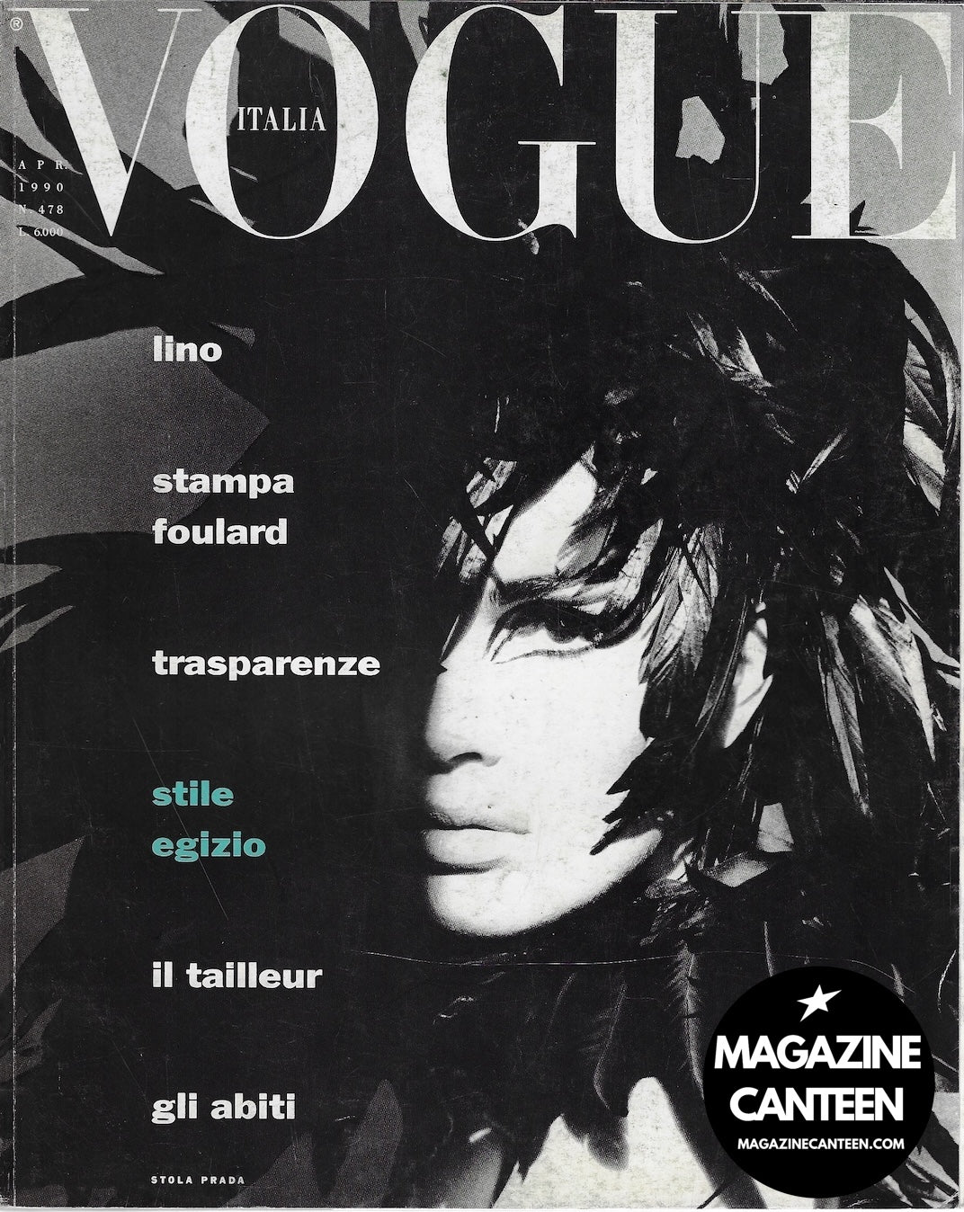 Vogue Italia Magazine 1990 - Kim Williams MICHAELA BERCU Evangelista