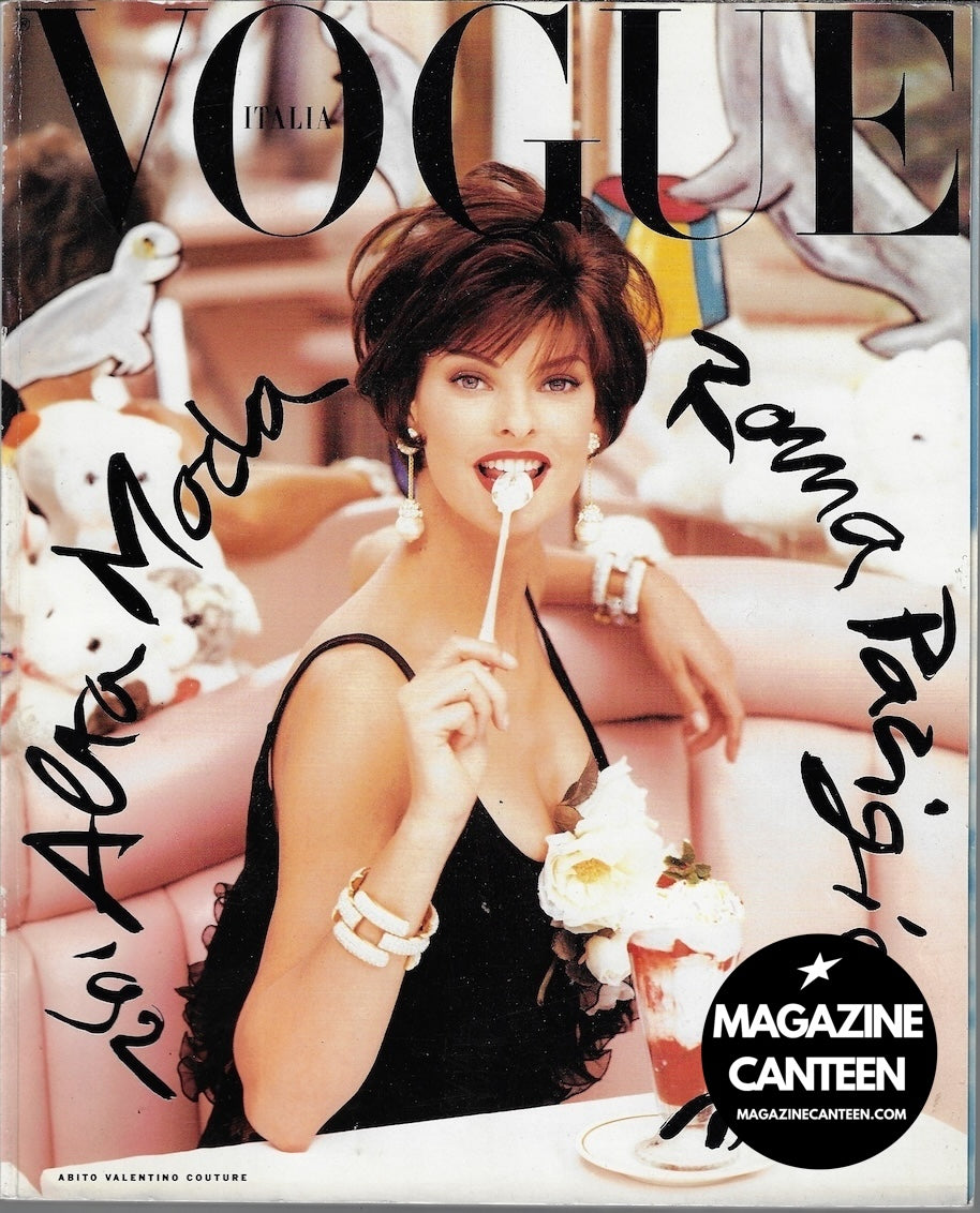 Vogue Italia Magazine 1992 - LINDA Evangelista TURLINGTON Christensen
