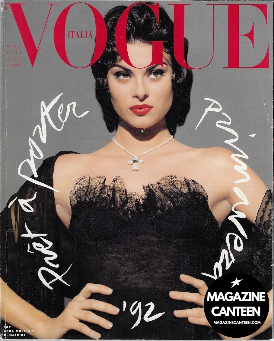 Vogue Italia Magazine 1992 - MAGALI AMADEI Stephanie Seymour EVANGELISTA