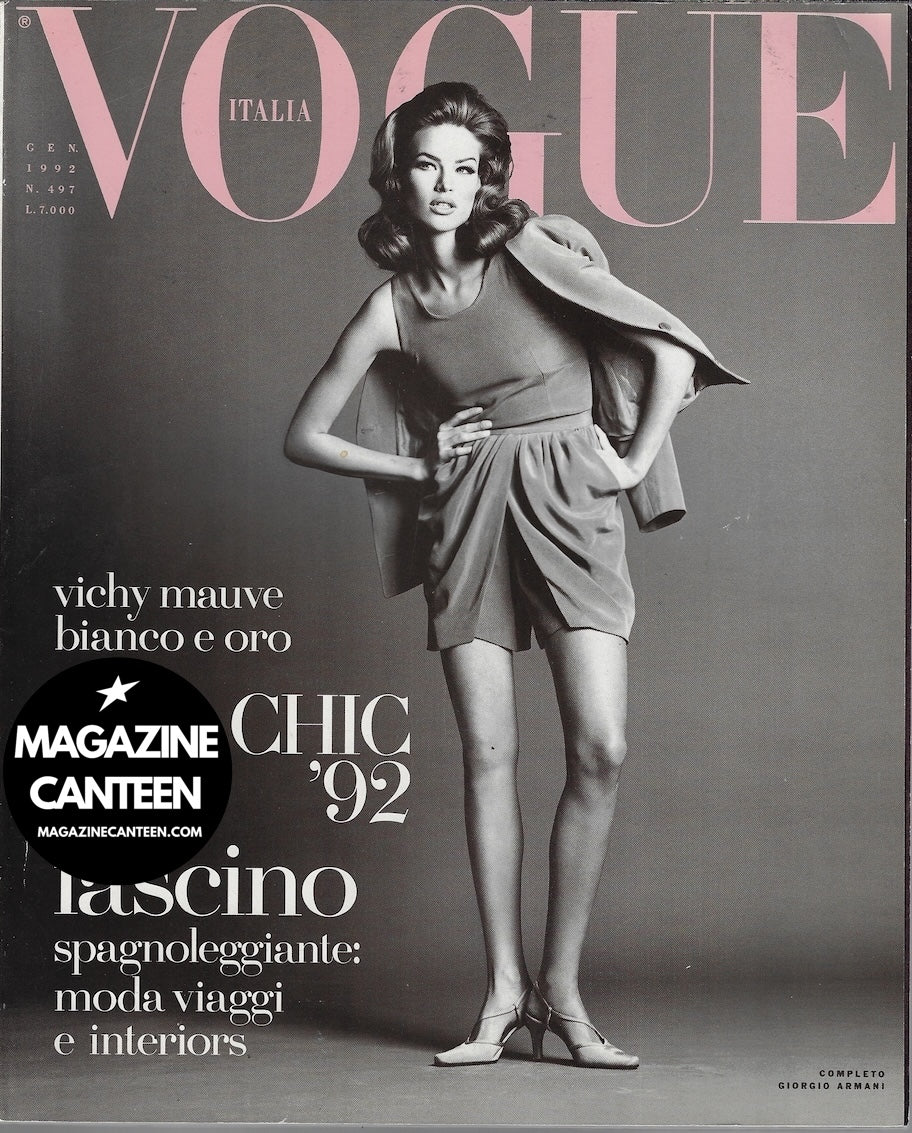 Vogue Italia Magazine 1992 - Meghan Douglas PEGGY MOFFITT Helena
