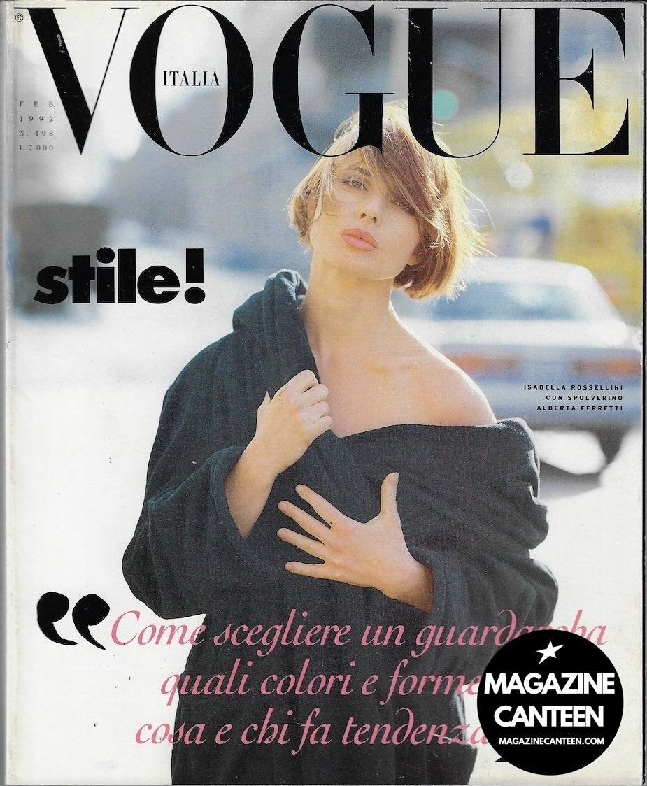 Vogue Italia Magazine 1992 - ISABELLA ROSSELLINI Linda CHRISTY Eva