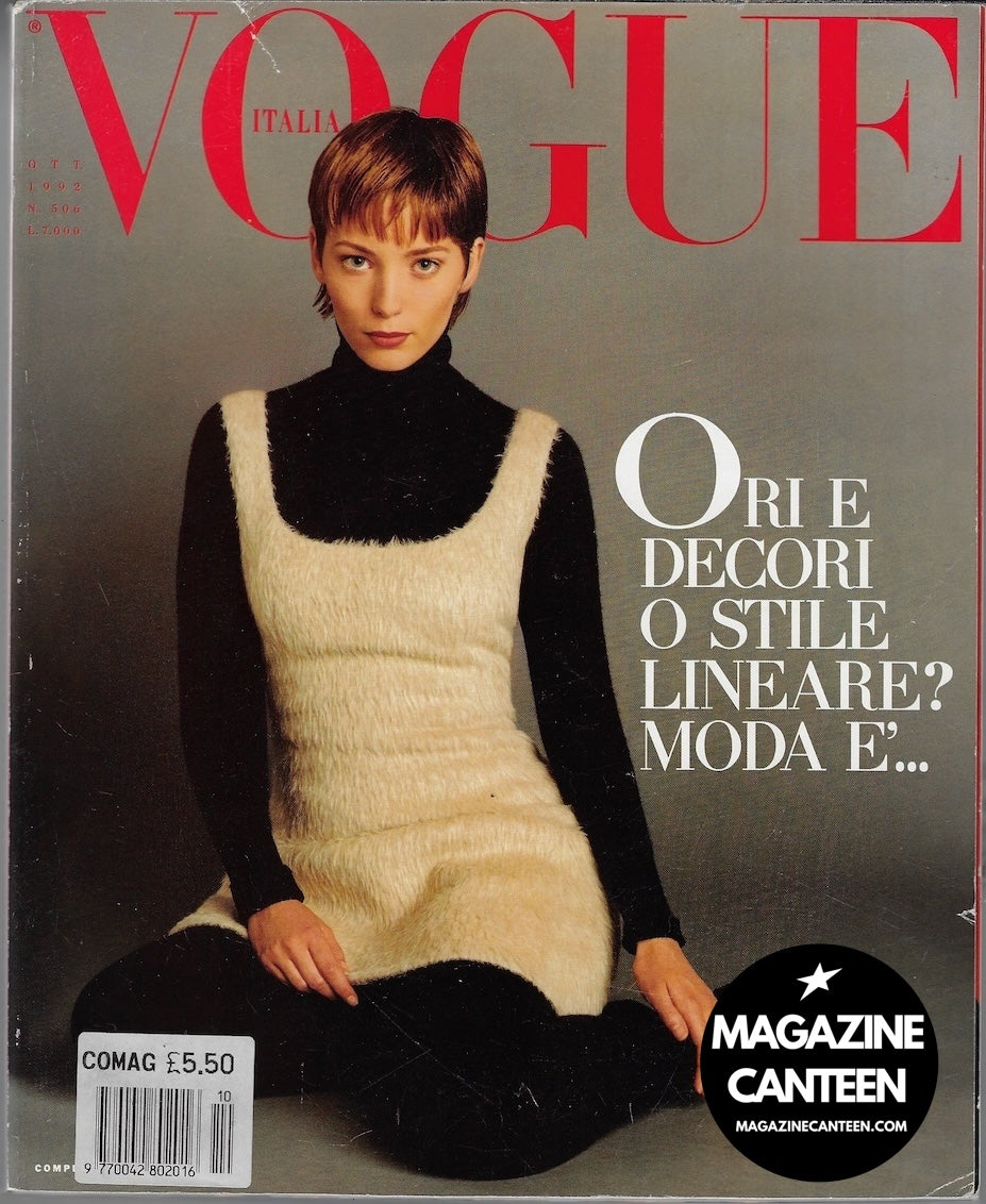 Vogue Italia Magazine 1992 - Lucie de la Falaise KATE MOSS Sophia Loren