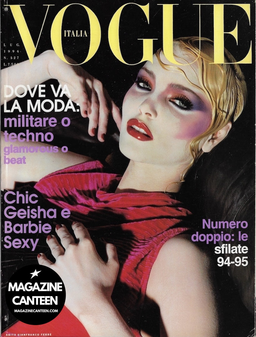 Vogue Italia Magazine 1994 - Nadja Auermann SHALOM HARLOW Claudia Schiffer