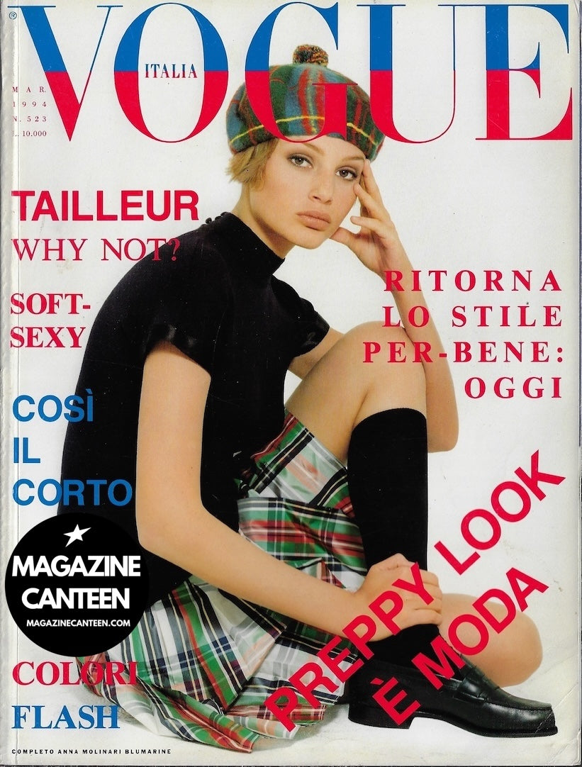 Vogue Italia Magazine 1994 - Bridget Hall FARRAH FAWCETT Linda Evangelista