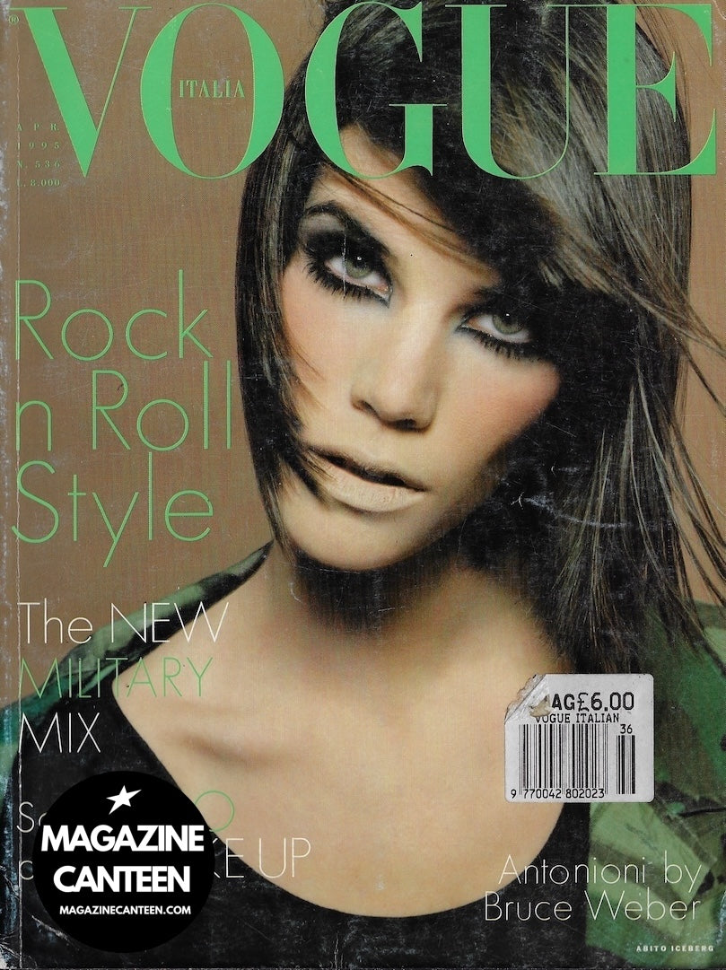 Vogue Italia Magazine 1995 - LAURIE BIRD Shalom Harlow KATE MOSS