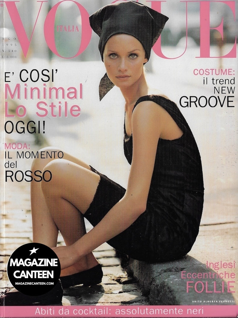 Vogue Italia Magazine 1995 - Amber Valletta DAVID BOWIE Estella Warren