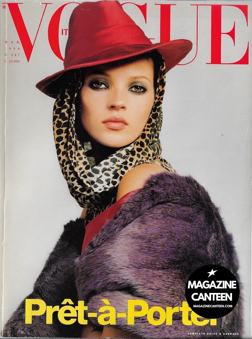 Vogue Italia Magazine 1996 - KATE MOSS Gina Gershon MILLA JOVOVICH
