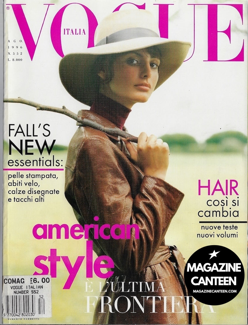 Vogue Italia Magazine 1996 - Elsa Benítez STELLA TENNANT Cindy Crawford
