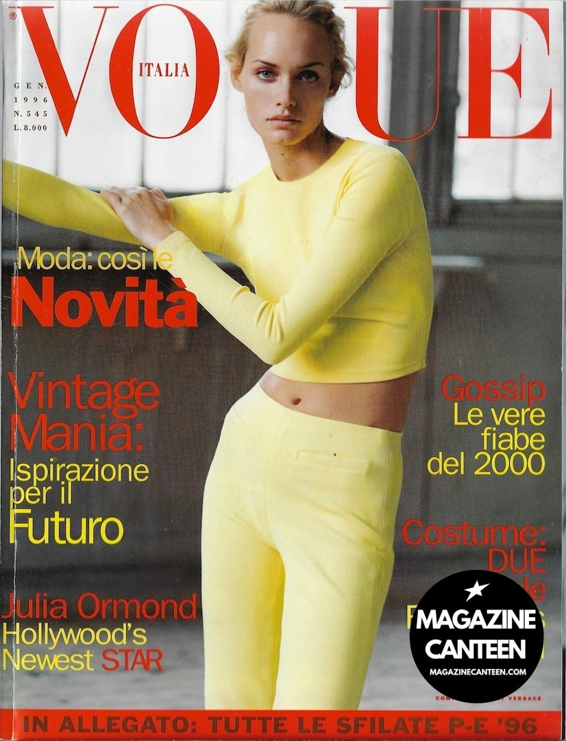 Vogue Italia Magazine 1996 - Amber Valletta JULIA ORMOND Shalom Harlow