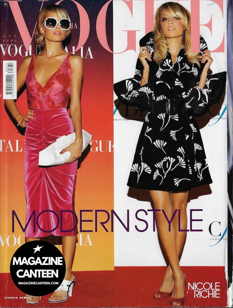 Vogue Italia Magazine 2006 - Nicole Richie KATE MOSS Monica Bellucci