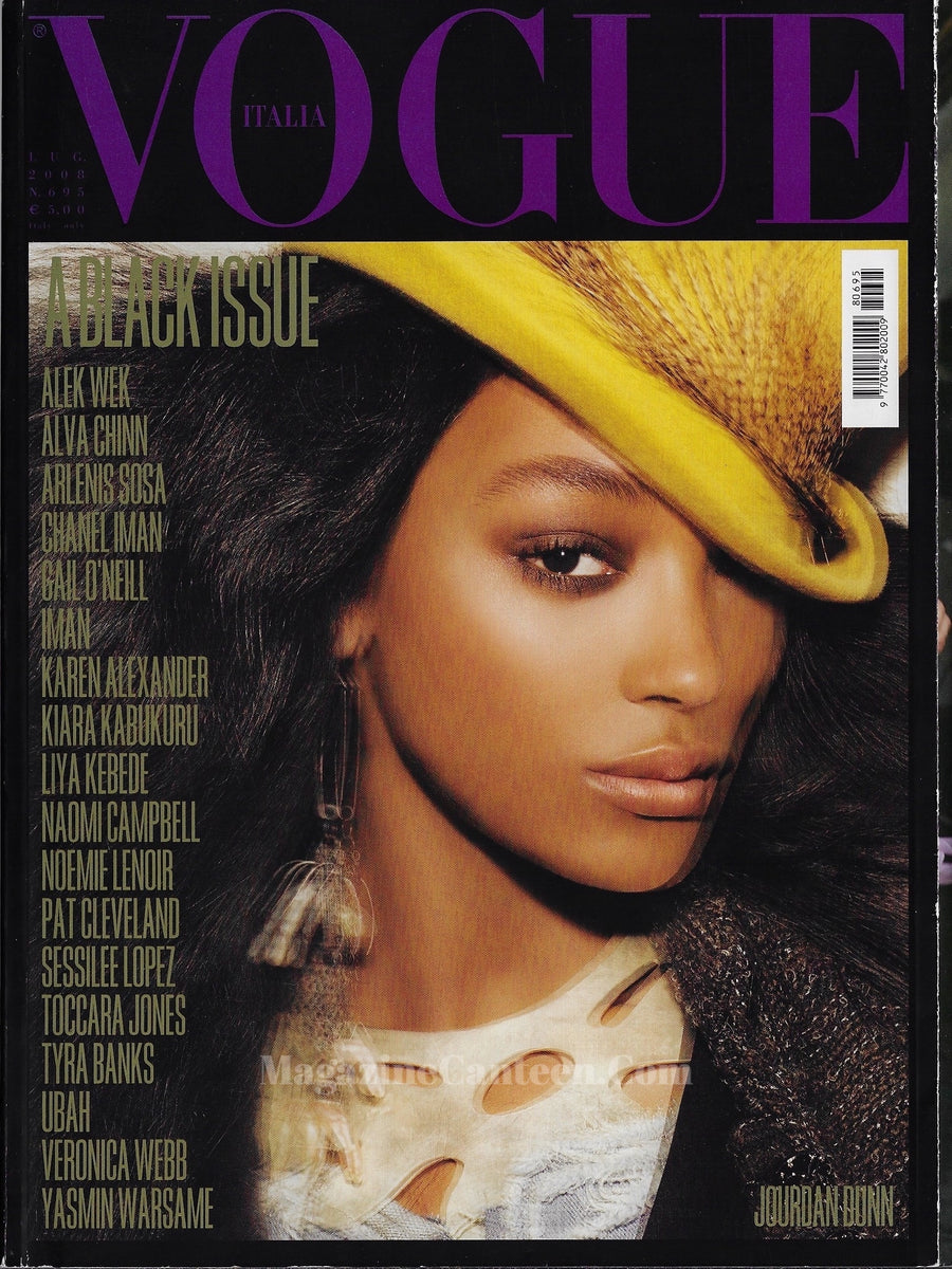 Vogue Italia Magazine 2008 - The Black Issue Jourdan Dunn – magazine ...