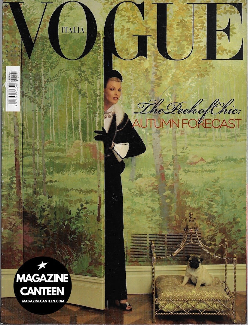 Vogue Italia Magazine 2008 - Linda Evangelista ANJA RUBIK Steve Hiett