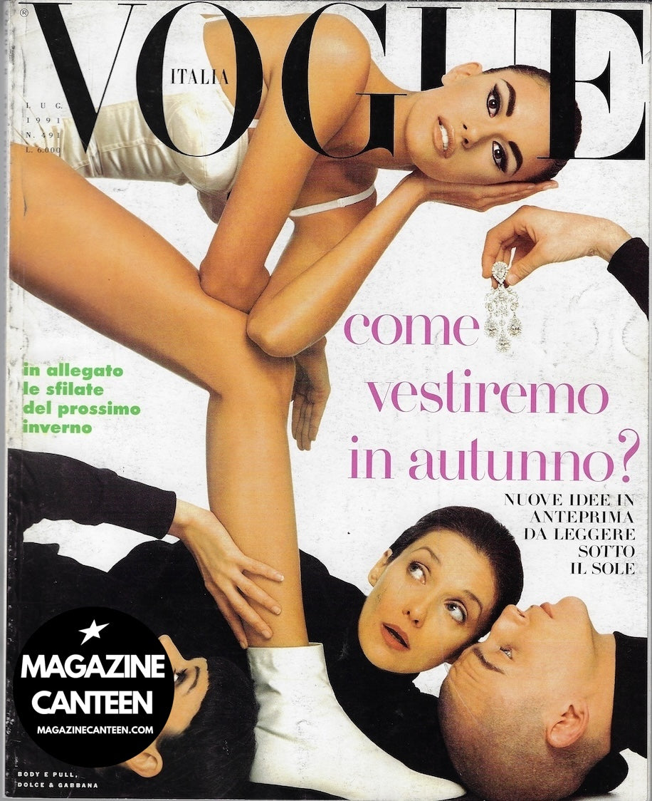 Vogue Italia Magazine 1991 - Susan Holmes KAREN MULDER Helena Christensen