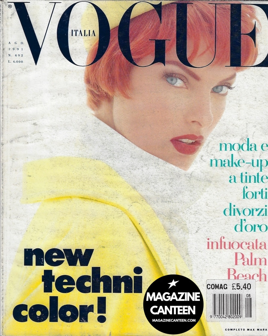 Vogue Italia Magazine 1991 - Linda Evangelista YASMEEN Helena