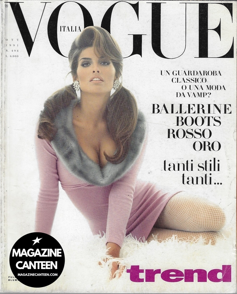 Vogue Italia Magazine 1991 - SHANA ZADRICK Claudia Schiffer YASMEEN