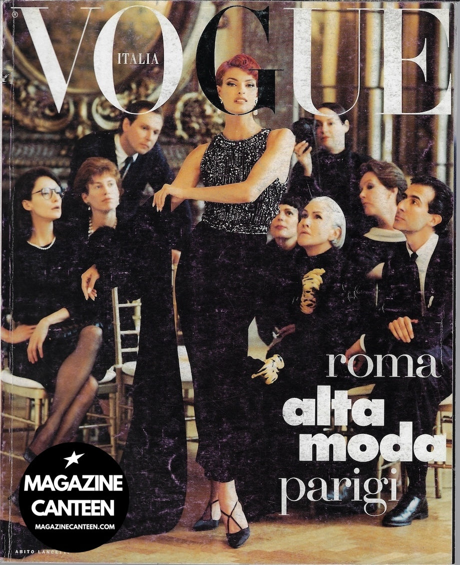 Vogue Italia Magazine 1991 - Linda Evangelista CLAUDIA SCHIFFER Helena