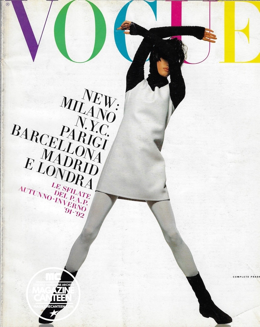 vogue italia 1991 別冊付録付き 　super model VOGUE Magazine Italia September 1991 LINDA EVANGELISTA