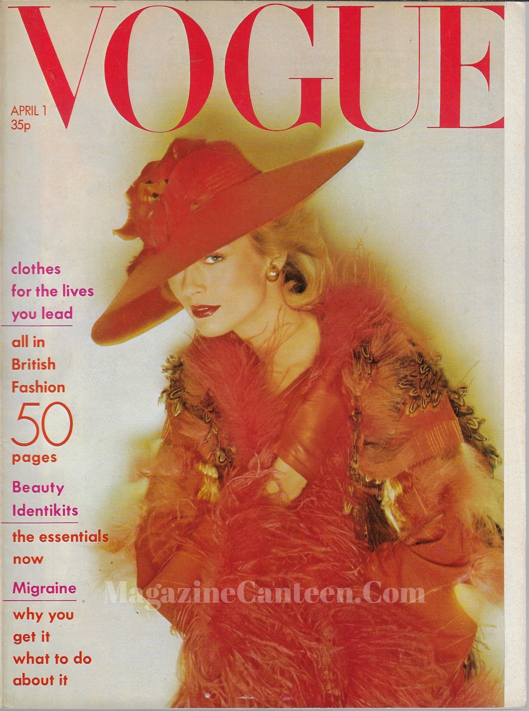 Vogue Magazine April 1974 - Ann Schaufuss