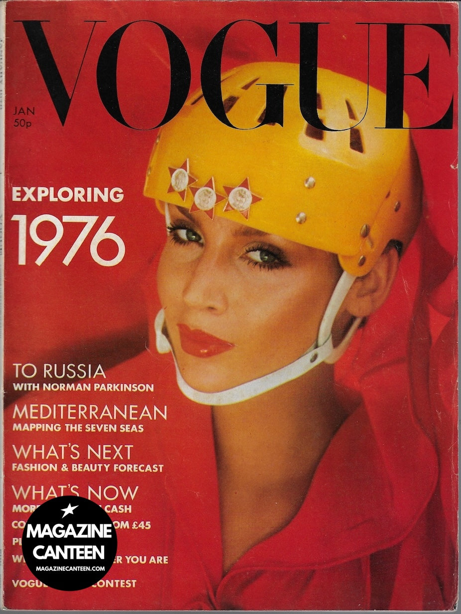 Vogue Magazine January 1976 - JERRY HALL Norman Parkinson RUSSIA
