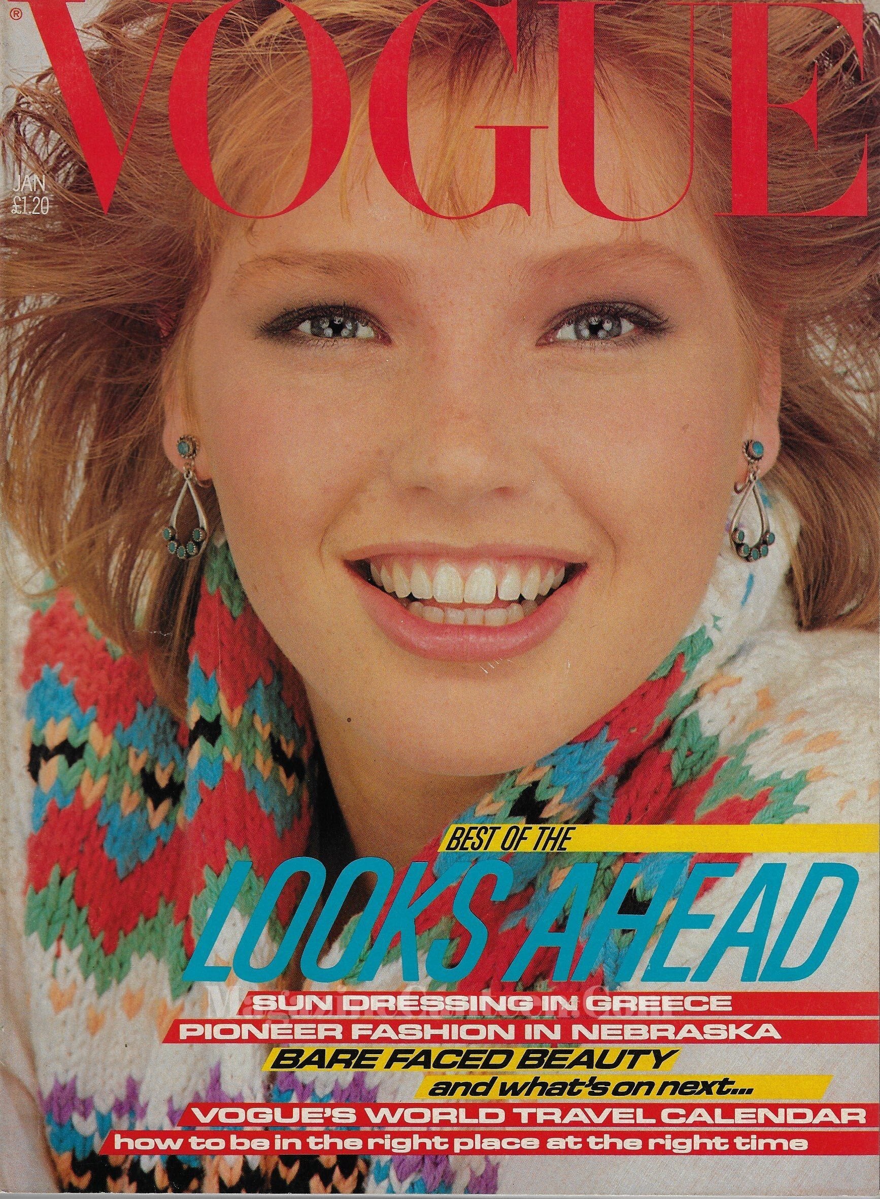 Vogue Magazine January 1982 - Jodie Mallinson