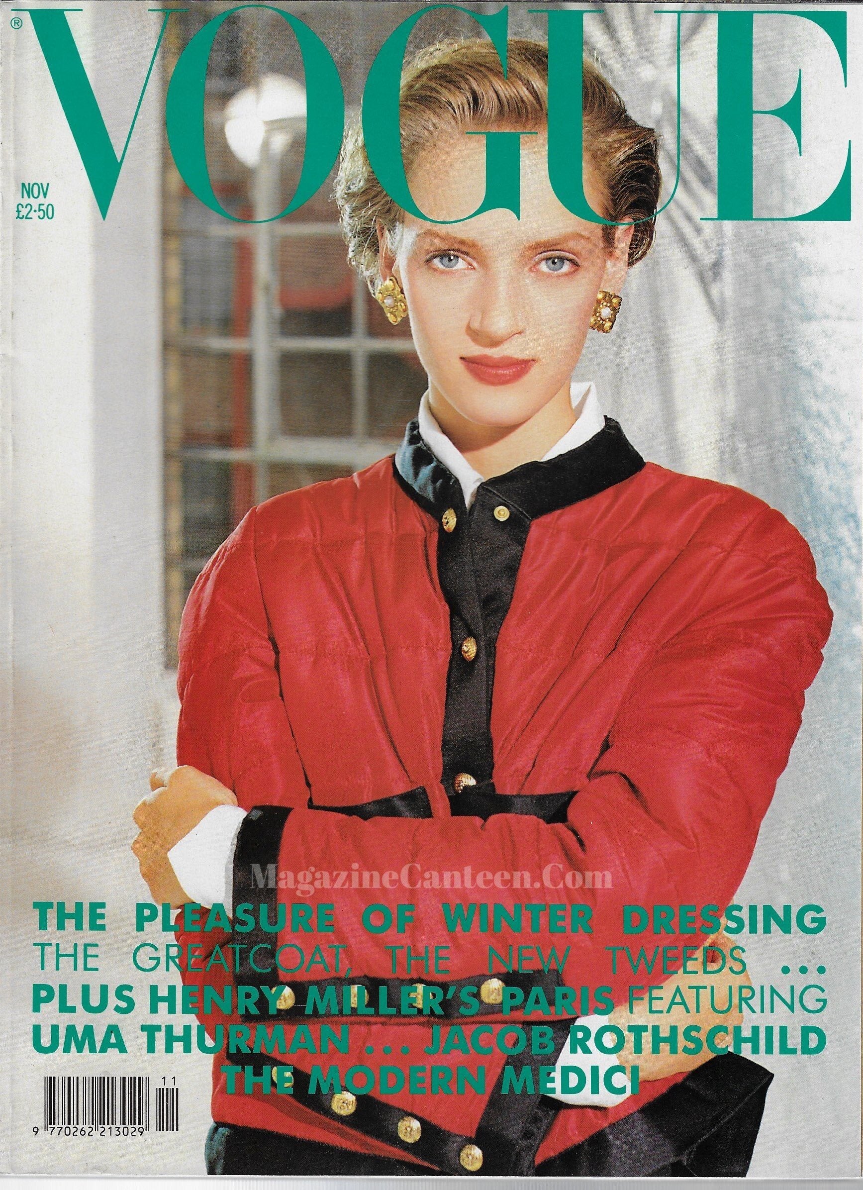 Vogue Magazine November 1990 - Uma Thurman