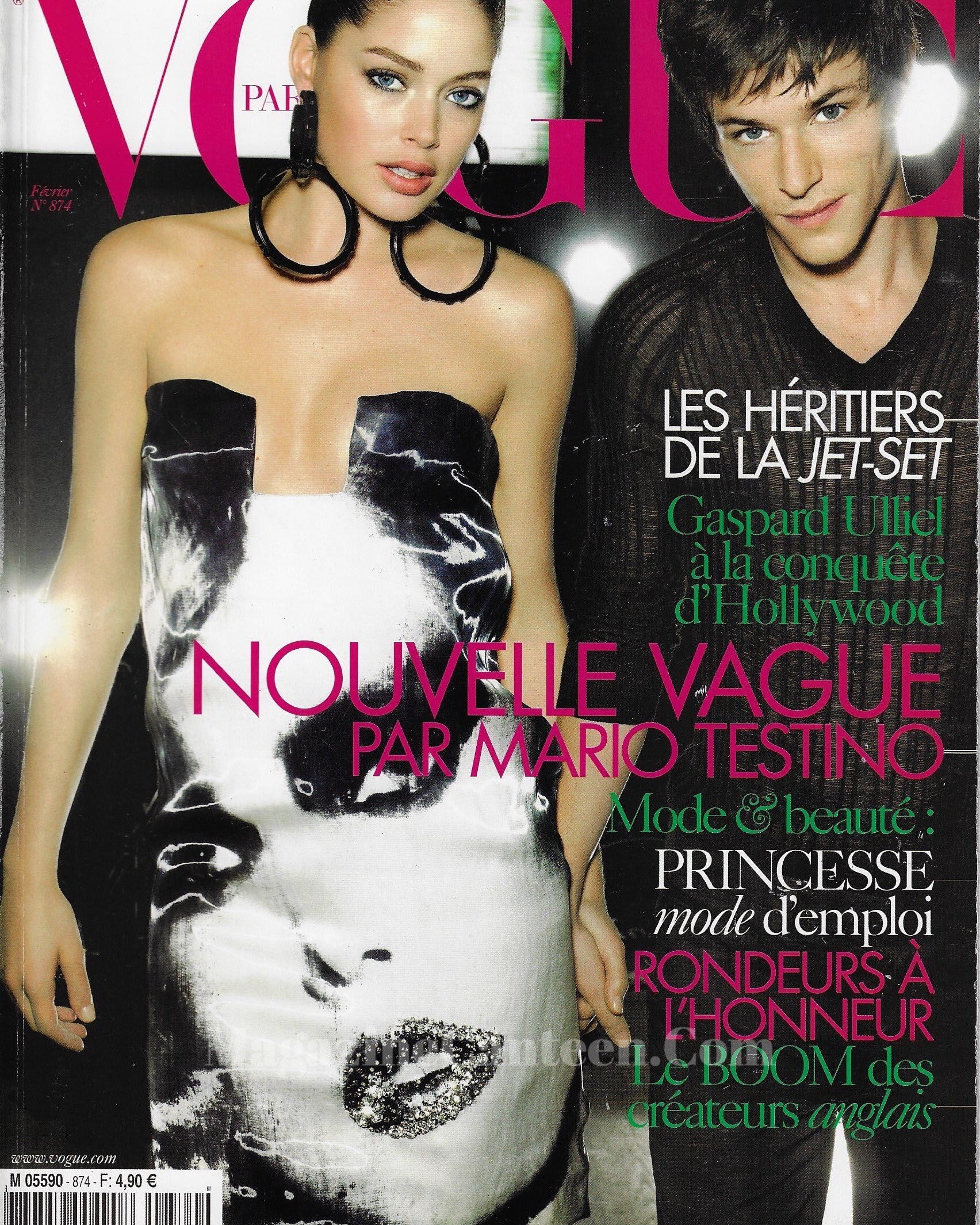 french Vogue Paris Magazine 2007 - Doutzen Kroes & Gaspard Ulliel