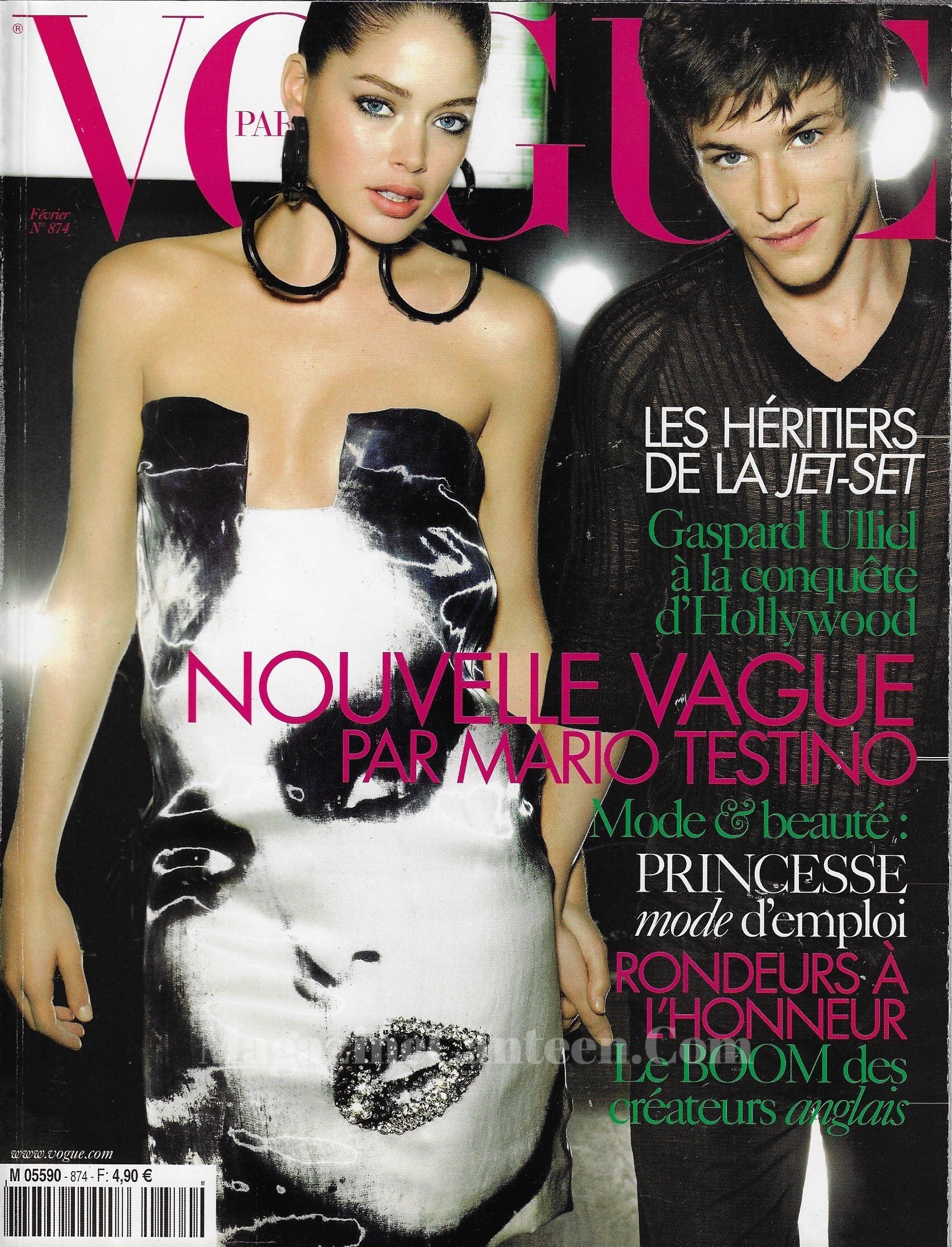 french Vogue Paris Magazine 2007 - Doutzen Kroes & Gaspard Ulliel