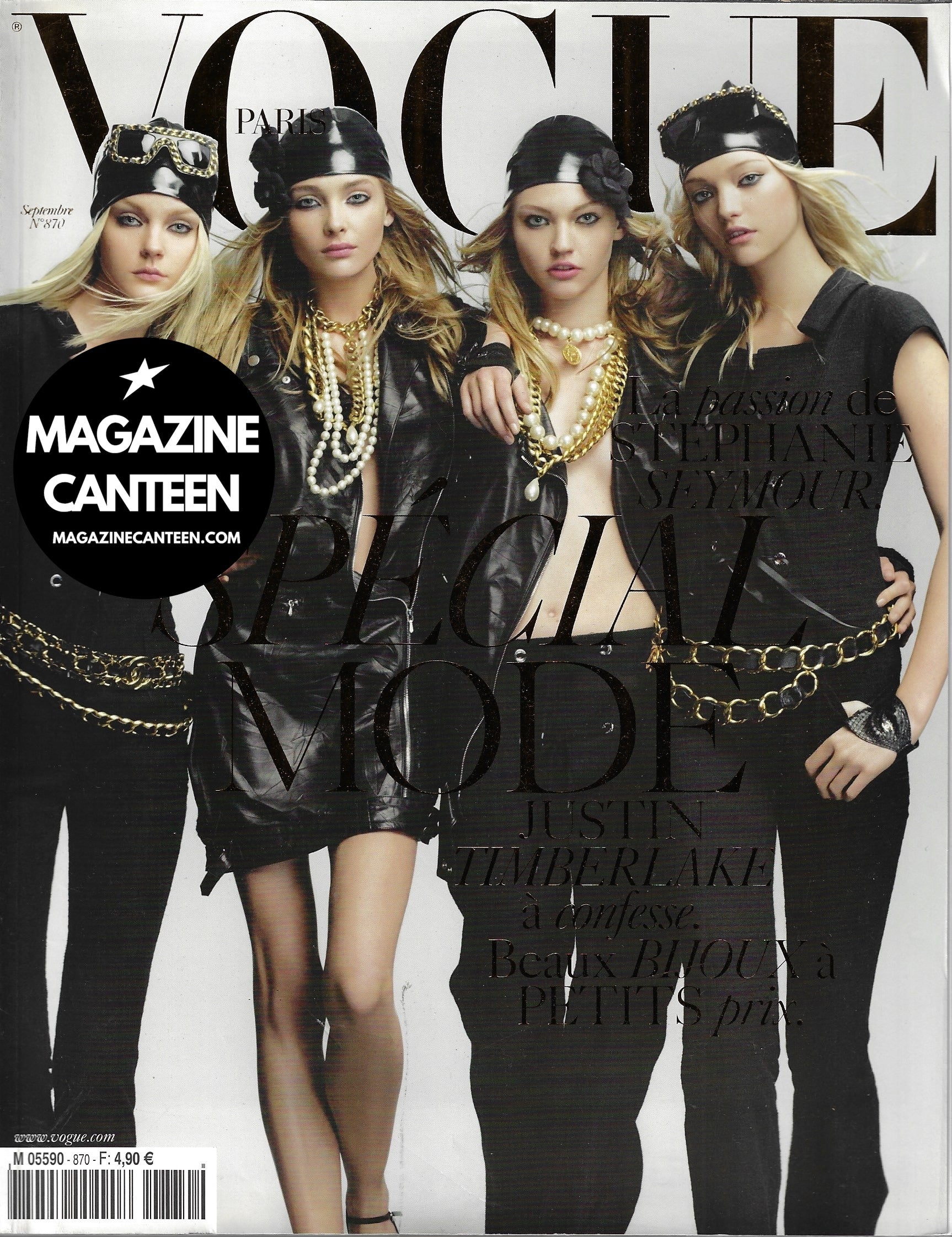 Vogue Paris Magazine 2006 - Jessica Stam GEMMA WARD Snejana Onopka