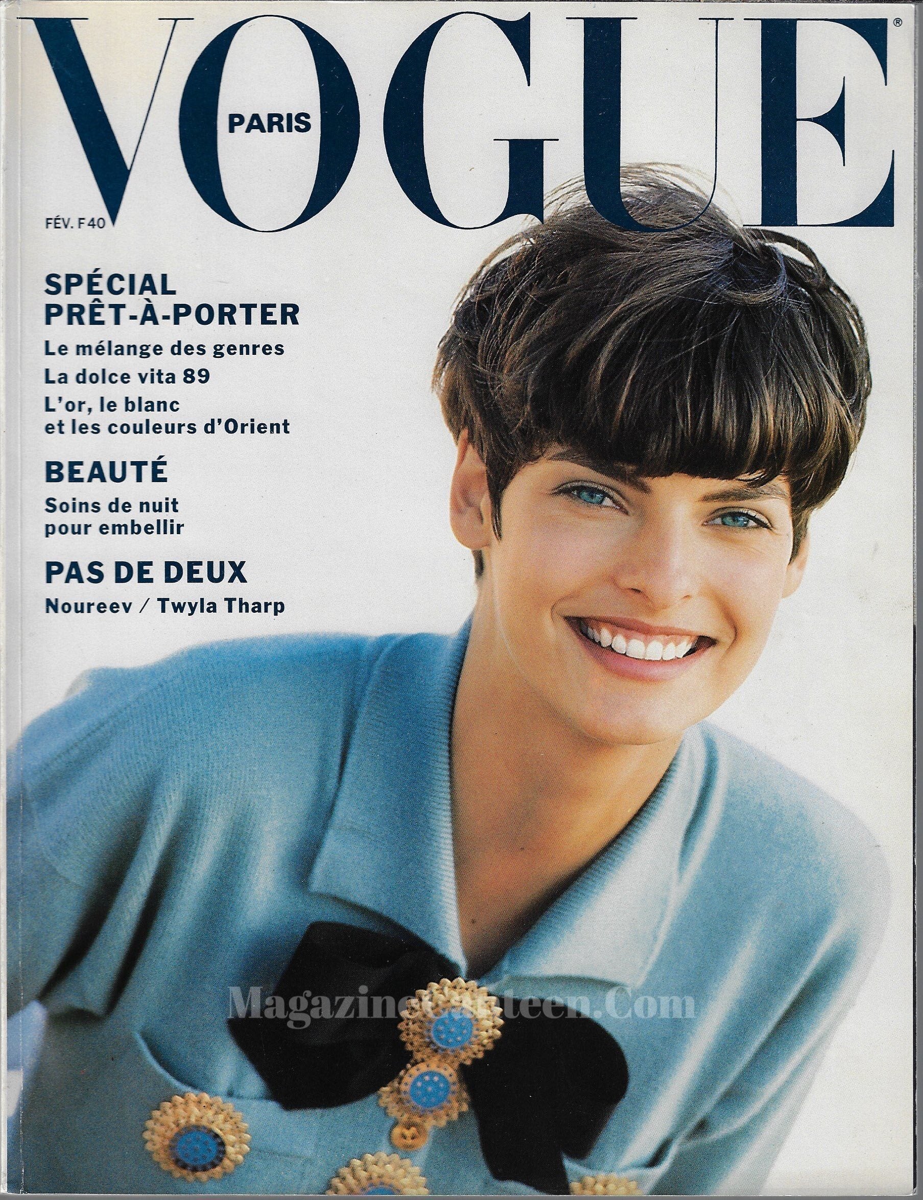 Vogue Paris Magazine 1989 - Linda Evangelista