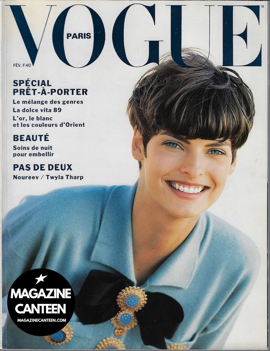 Vogue Paris Magazine 1989 - Linda Evangelista PETER LINDBERGH Naomi Campbell