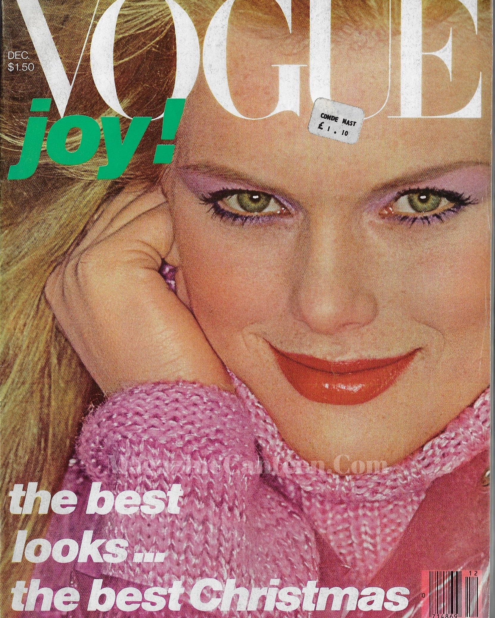 Vogue USA Magazine December 1977 - Patti Hansen