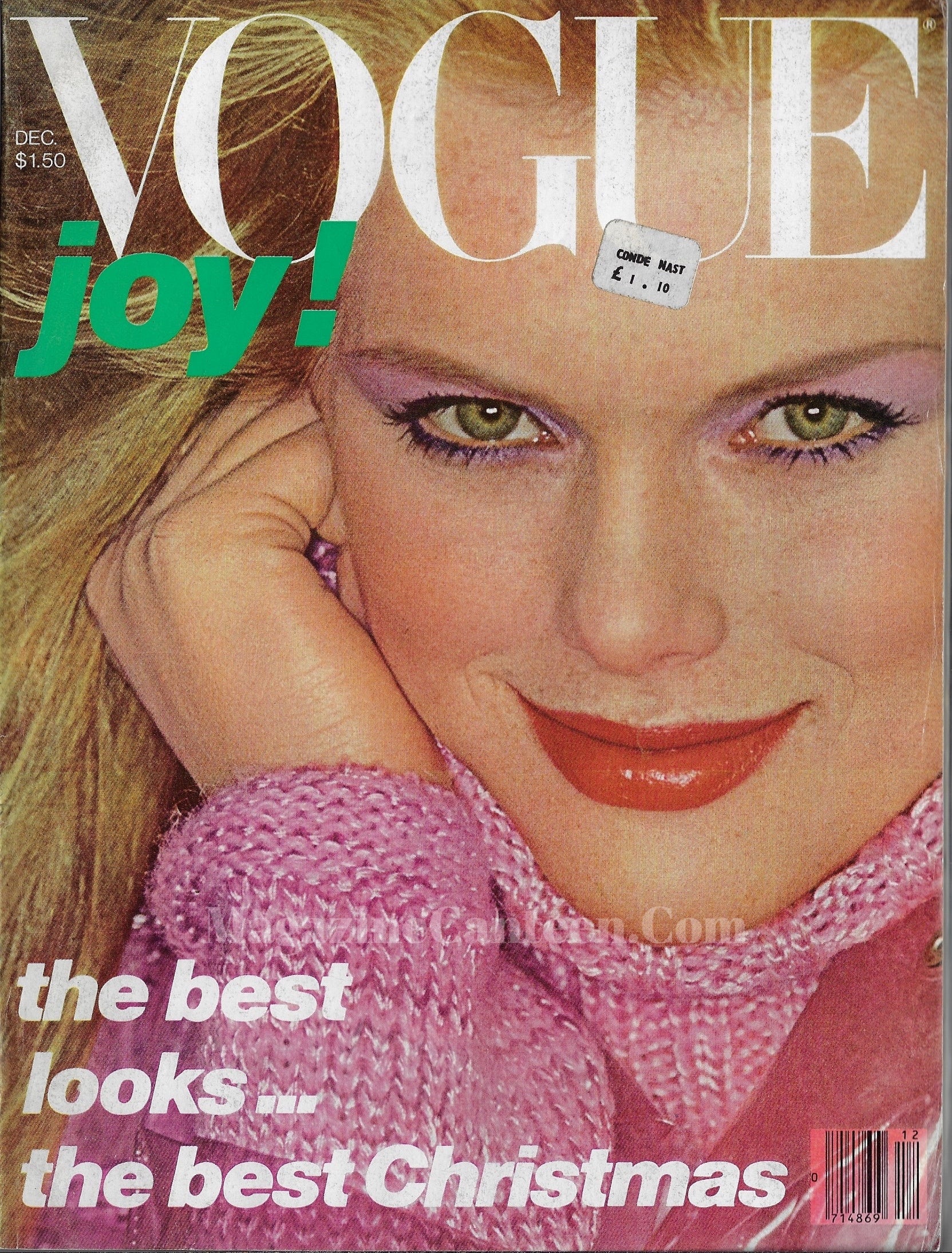 Vogue USA Magazine December 1977 - Patti Hansen