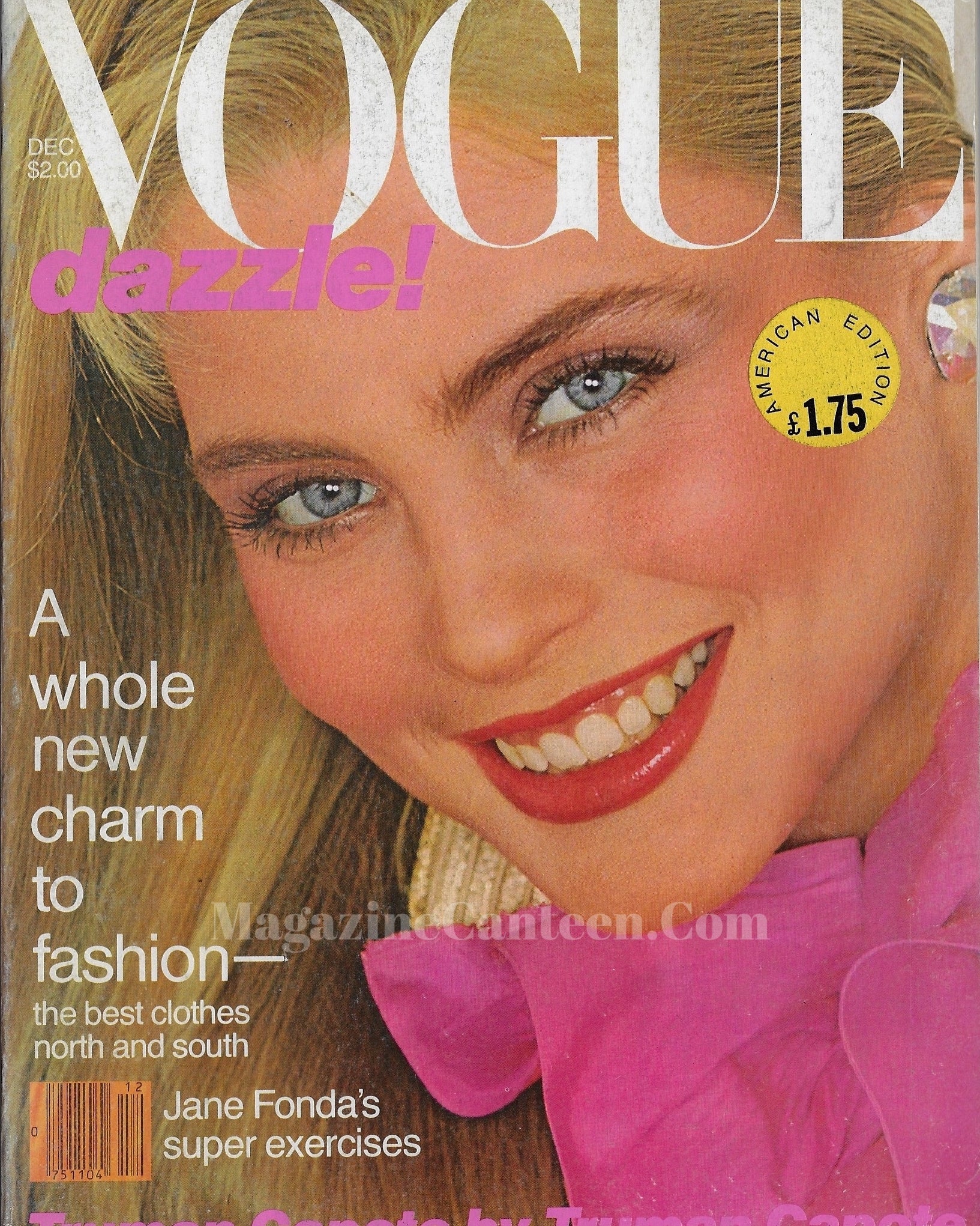 Vogue USA Magazine December 1979 - Kim Alexis Gia Carangi