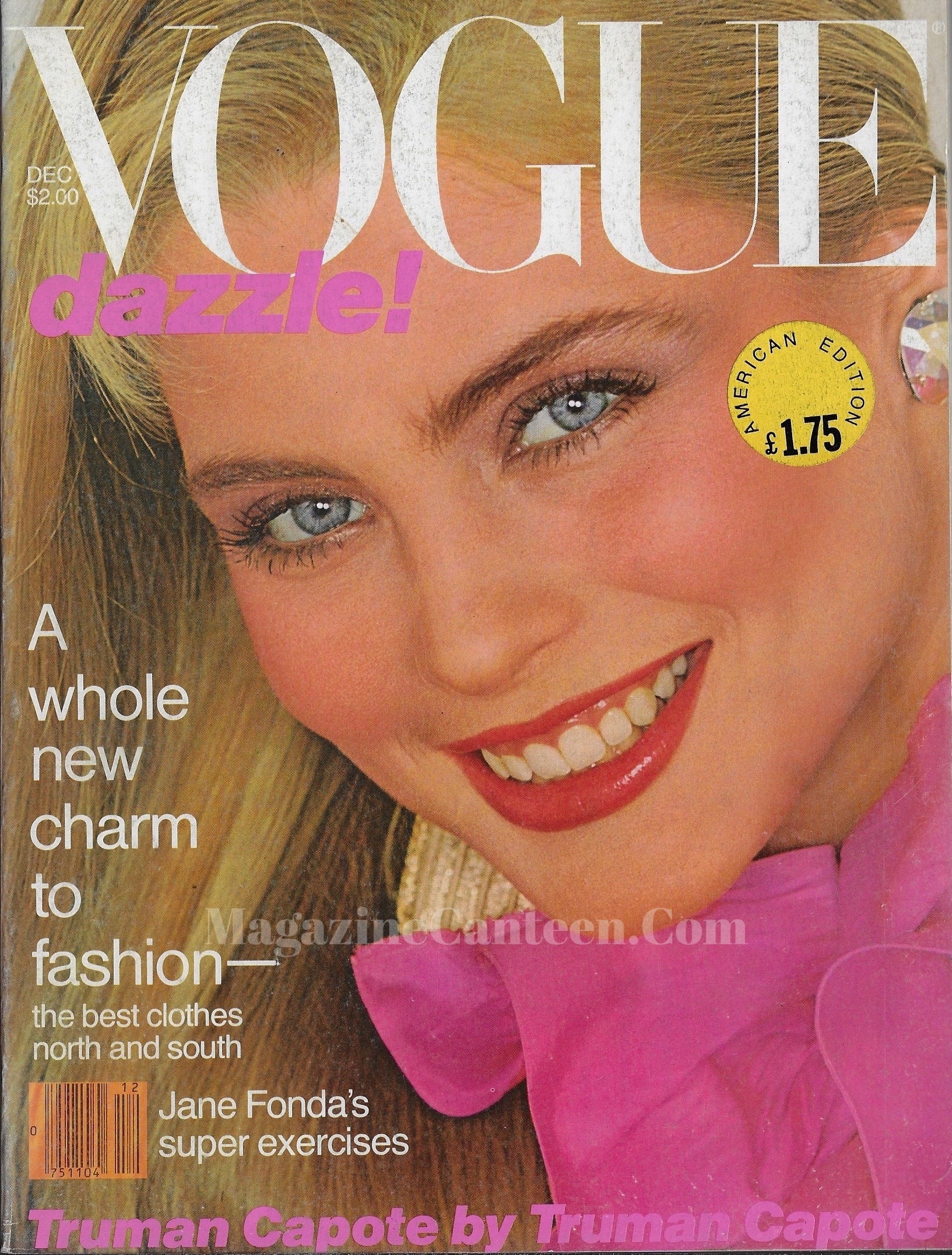 Vogue USA Magazine December 1979 - Kim Alexis Gia Carangi
