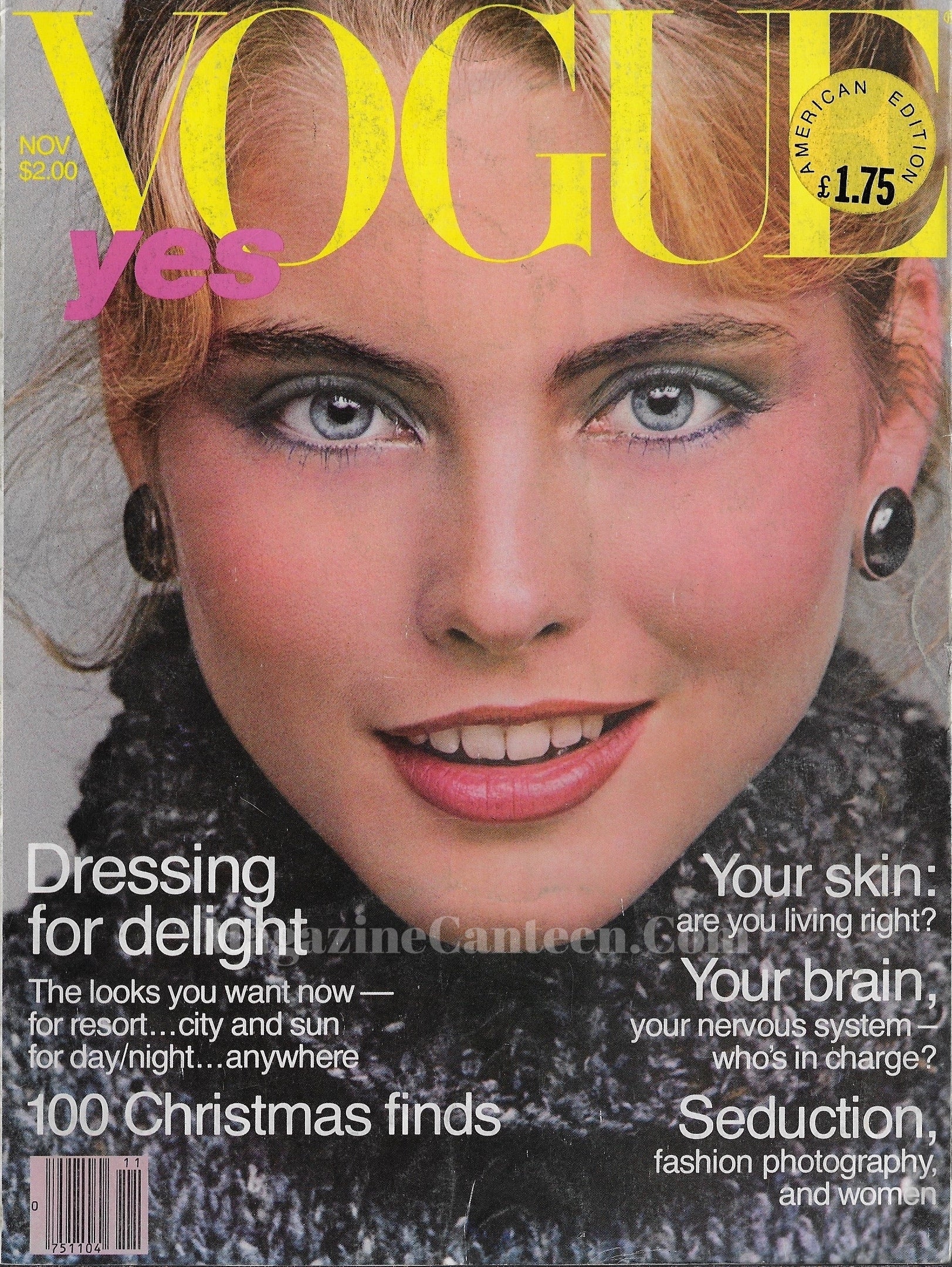 Gia Carangi Vogue USA Magazine November 1979 - Kim Alexis