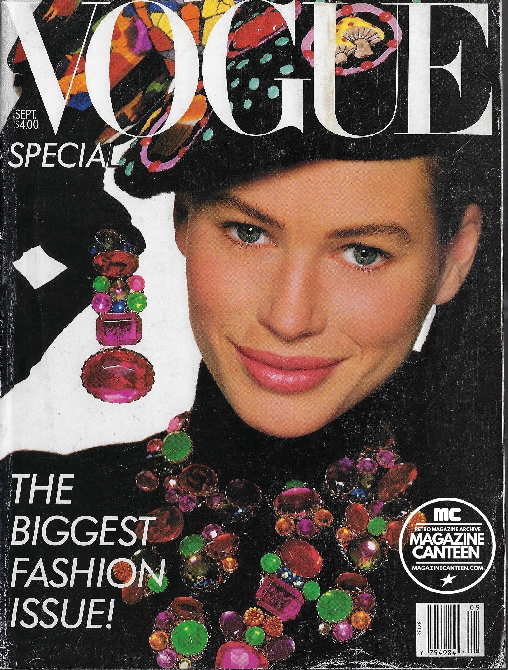 Vogue USA Magazine September 1988 - CARRE OTIS Avedon