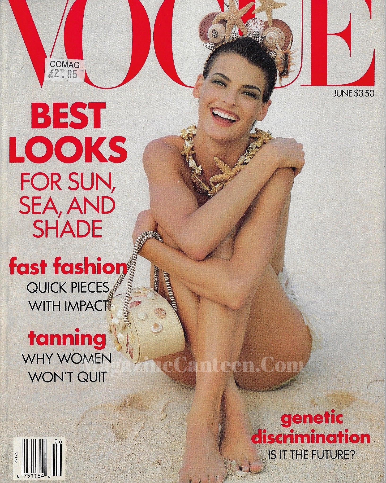 Vogue USA Magazine June 1990 - Linda Evangelista