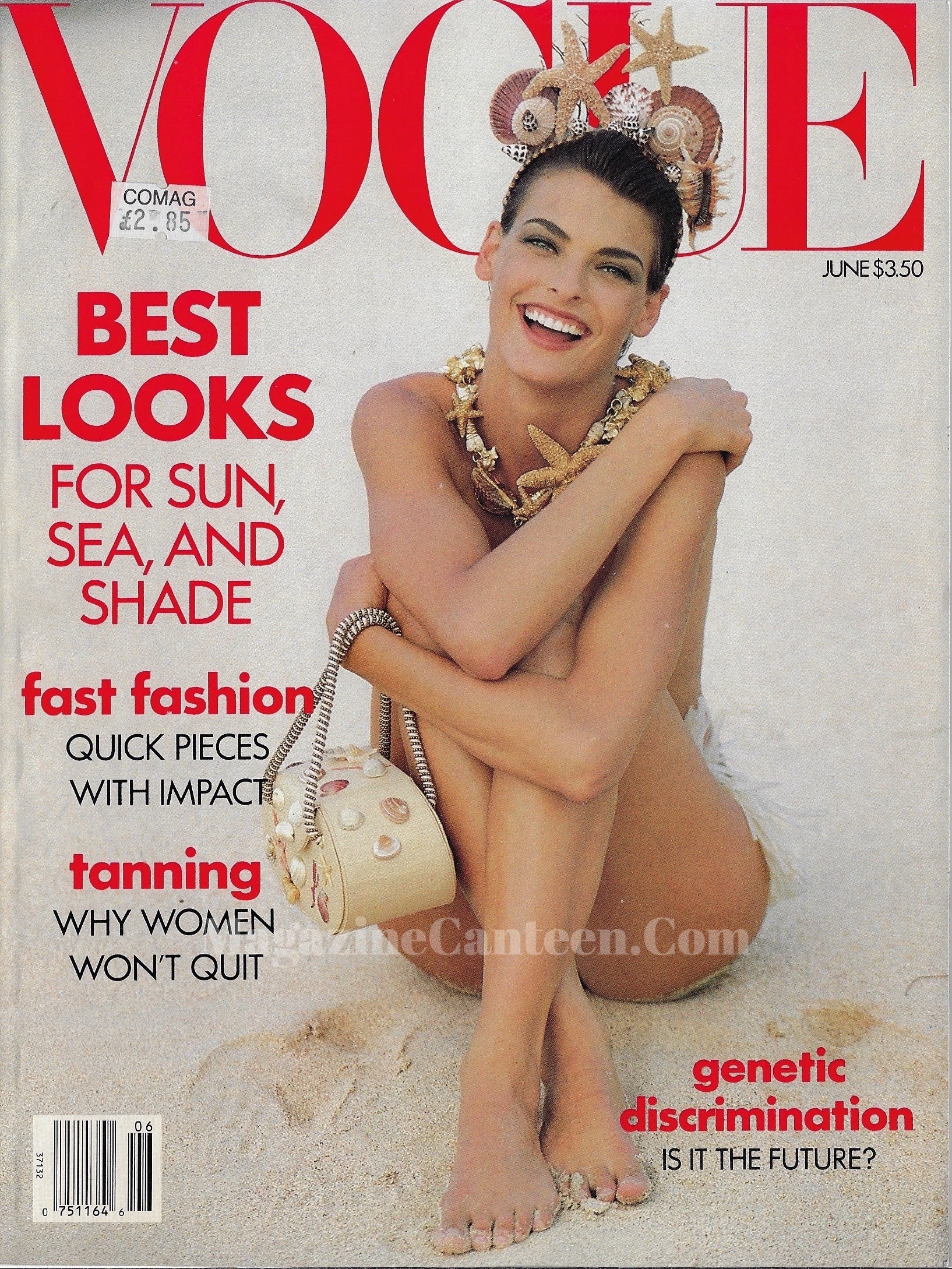 Vogue USA Magazine June 1990 - Linda Evangelista