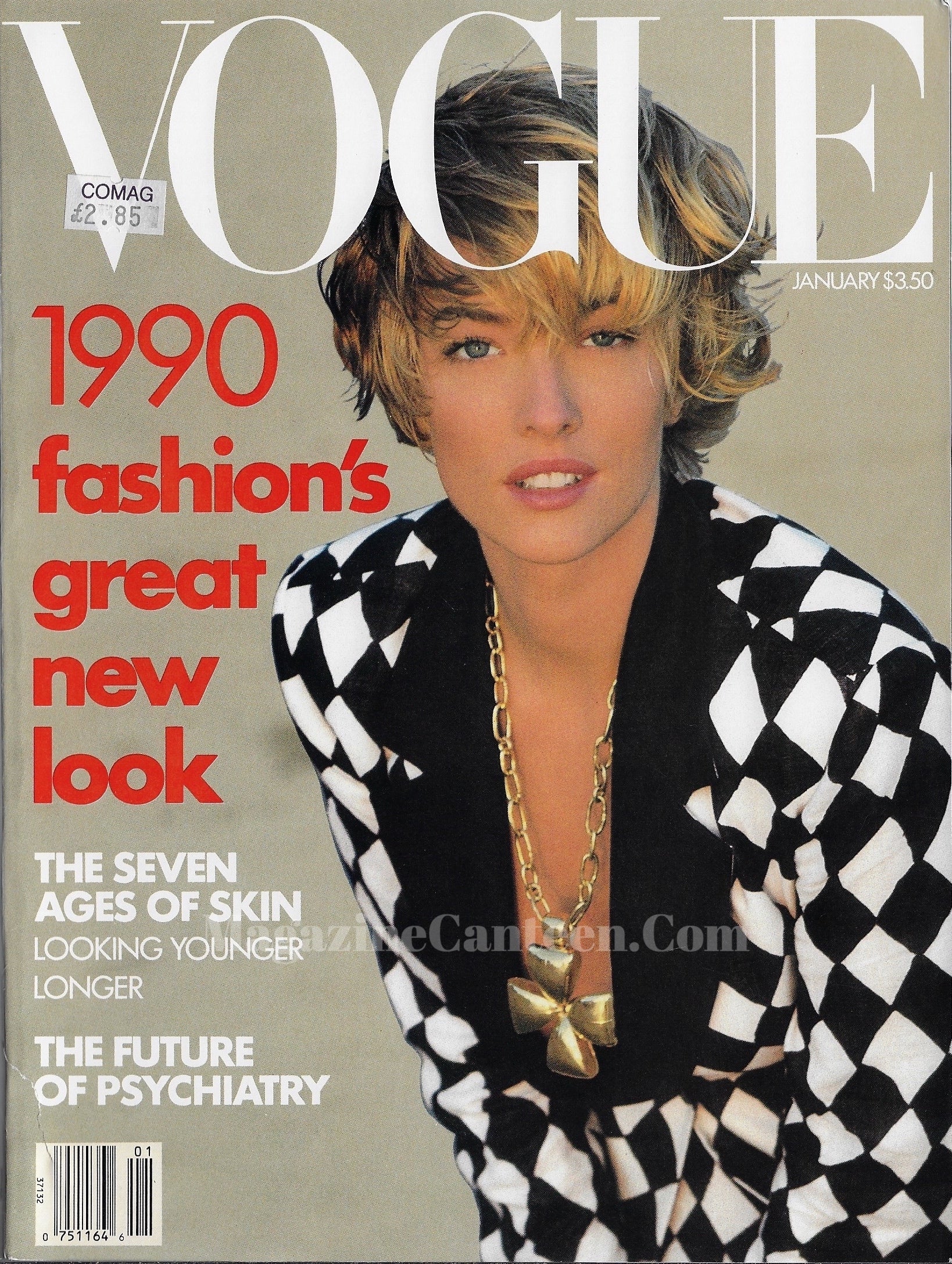 Vogue USA Magazine January 1990 - Tatjana Patitz