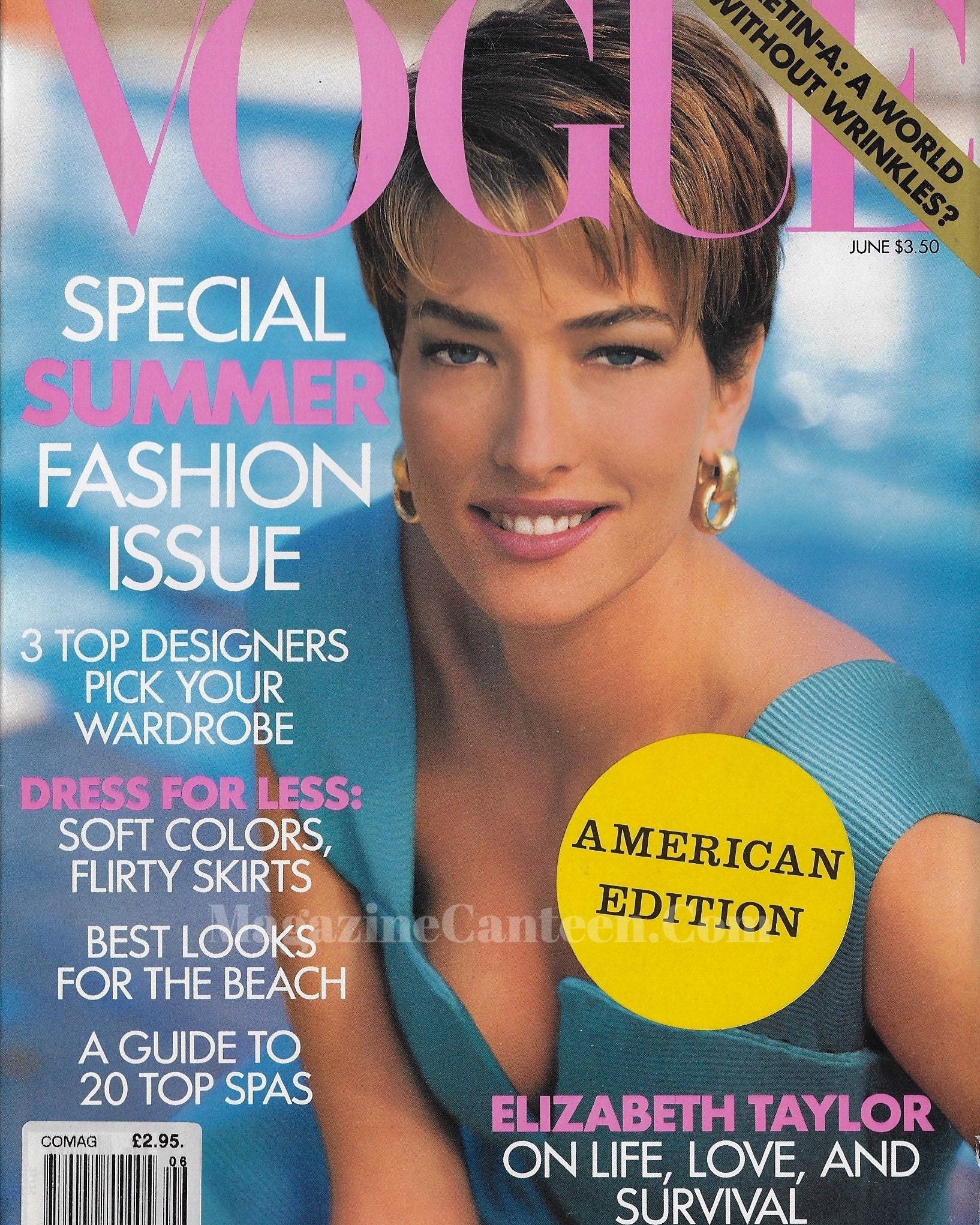 Vogue USA Magazine June 1991 - Tatjana Patitz