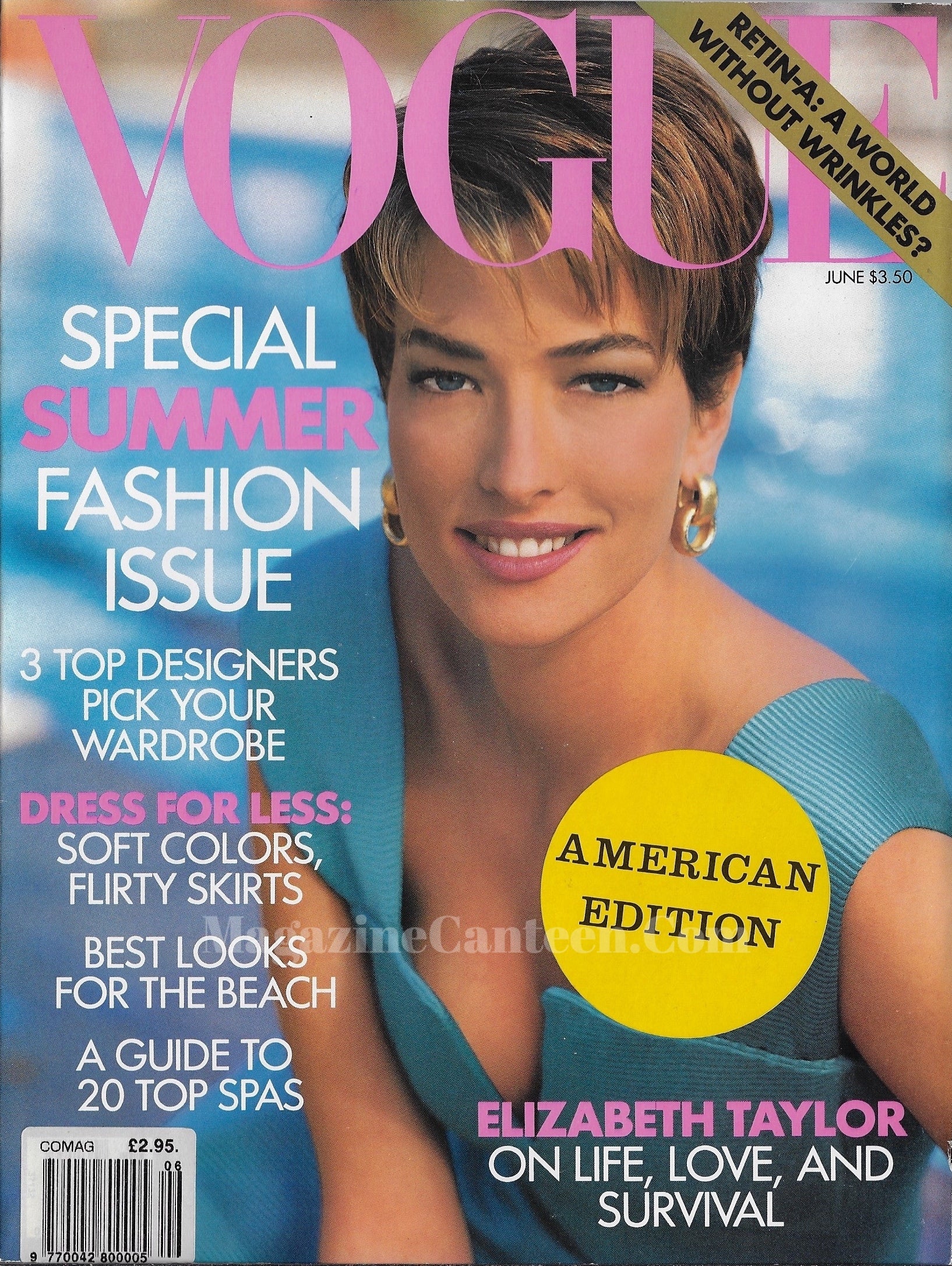 Vogue USA Magazine June 1991 - Tatjana Patitz