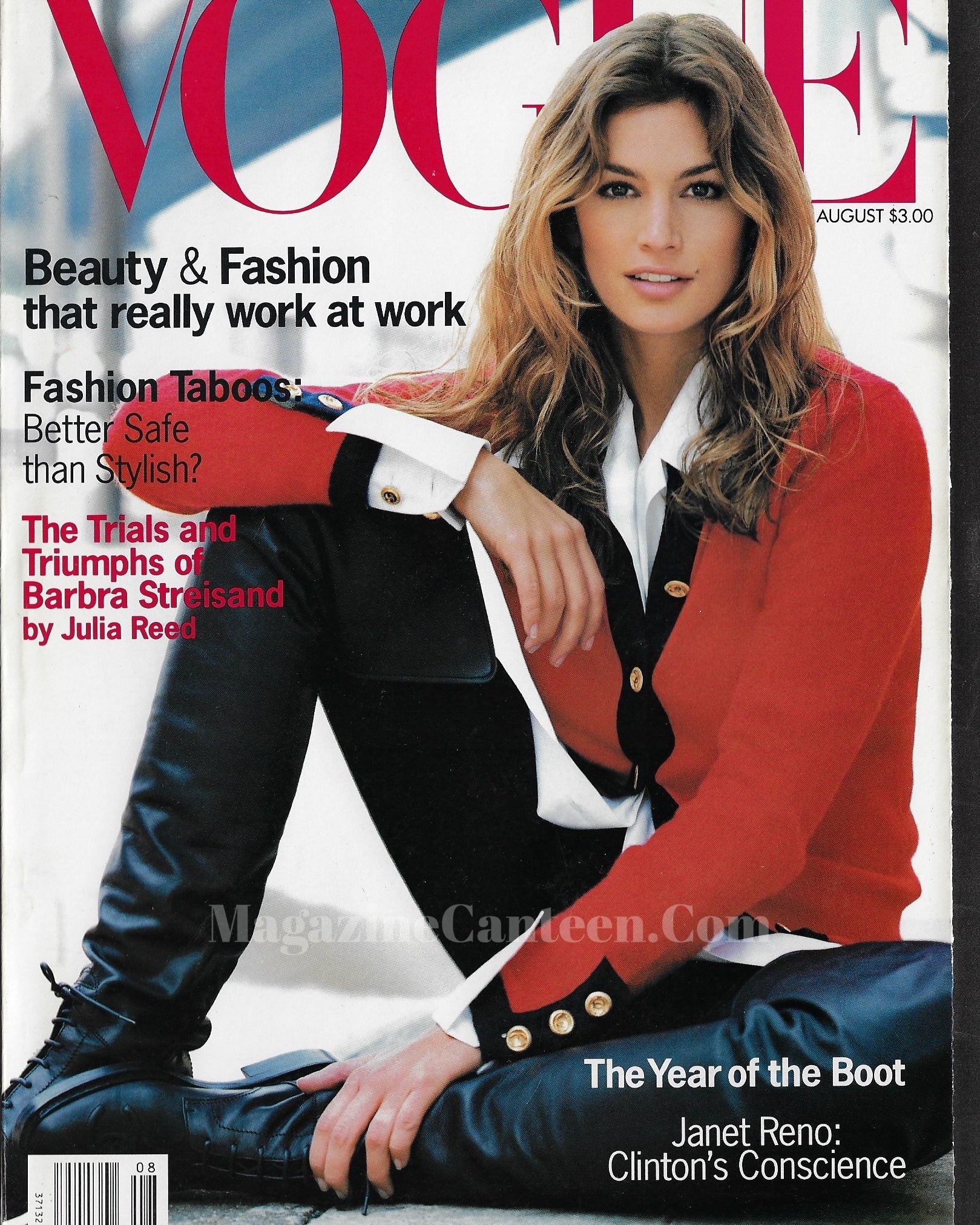 Vogue USA Magazine August 1993 - Cindy Crawford