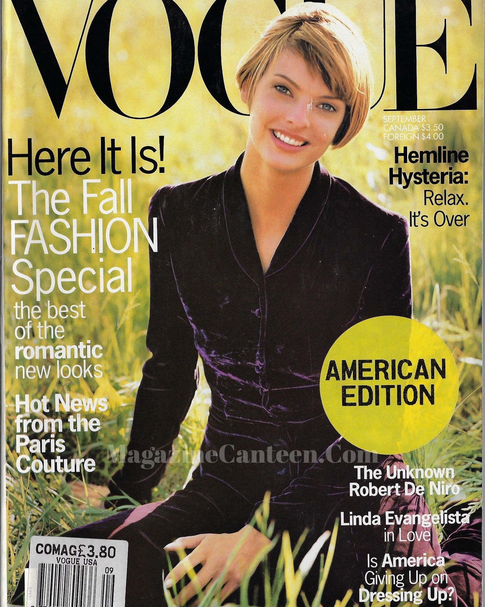 Vogue USA Magazine September 1993 - Linda Evangelista