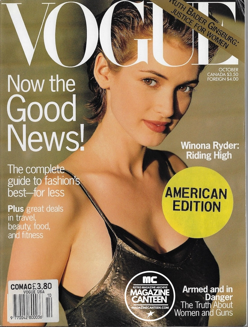 Vogue USA Magazine October 1993 - WINONA RYDER Tatjana Patitz BRUCE WEBER