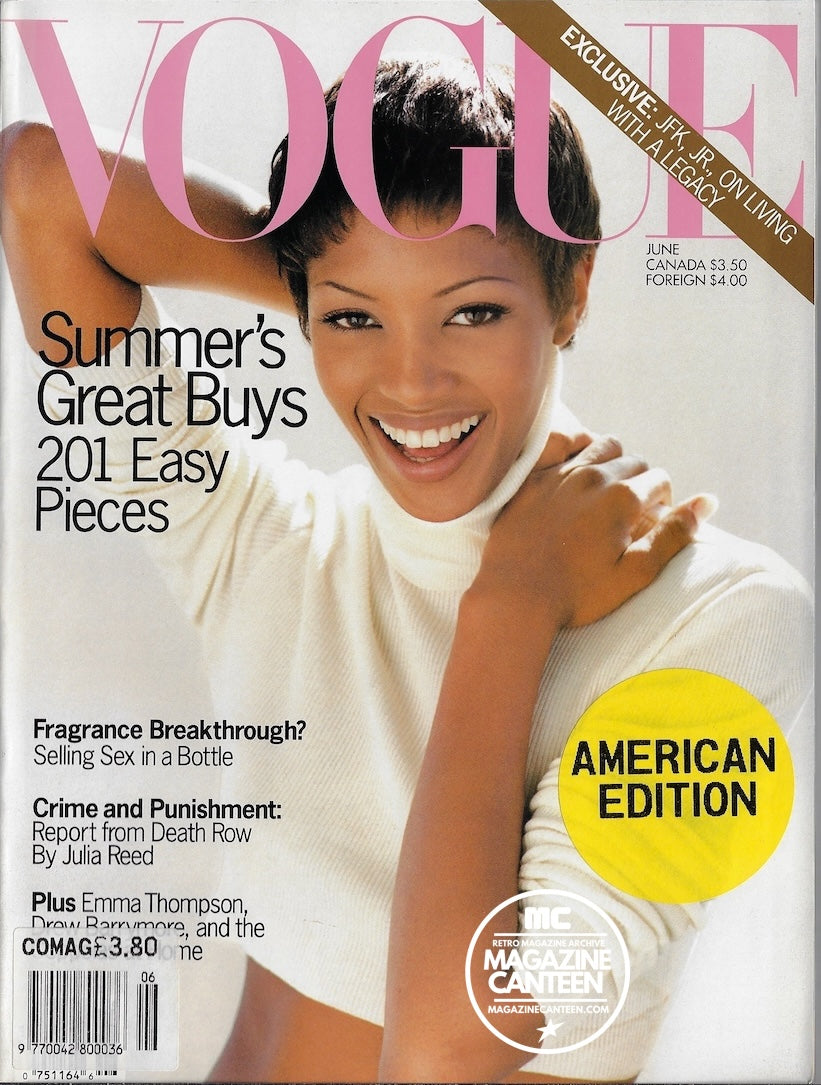 Vogue USA Magazine June 1993 - Naomi Campbell CARLA BRUNI Tatjana Patitz